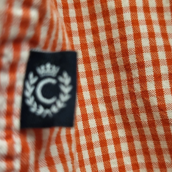 Chaps 1978 orange/white button-down size Large - Picture 5 of 5